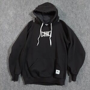 Ethik Clothing Co Hoodie Mens Large Black Pullover Back Logo Streetwear Raglan